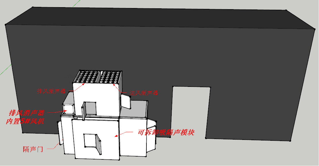 蒸發(fā)式冷水機(jī)組噪聲控制方案效果圖 蒸發(fā)式冷水機(jī)組噪聲控制方案效果圖